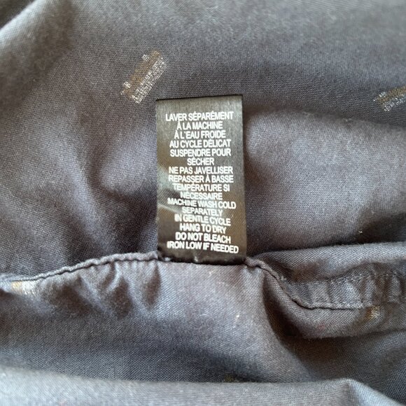 DJAB Men’s navy blue button-down shirt with yellow van print size small - Picture 8 of 8